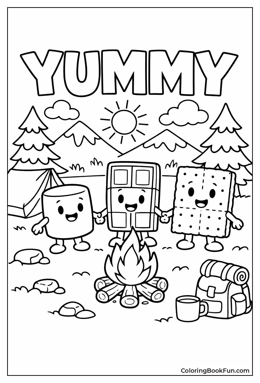 Kawaii S'mores Holding Hands