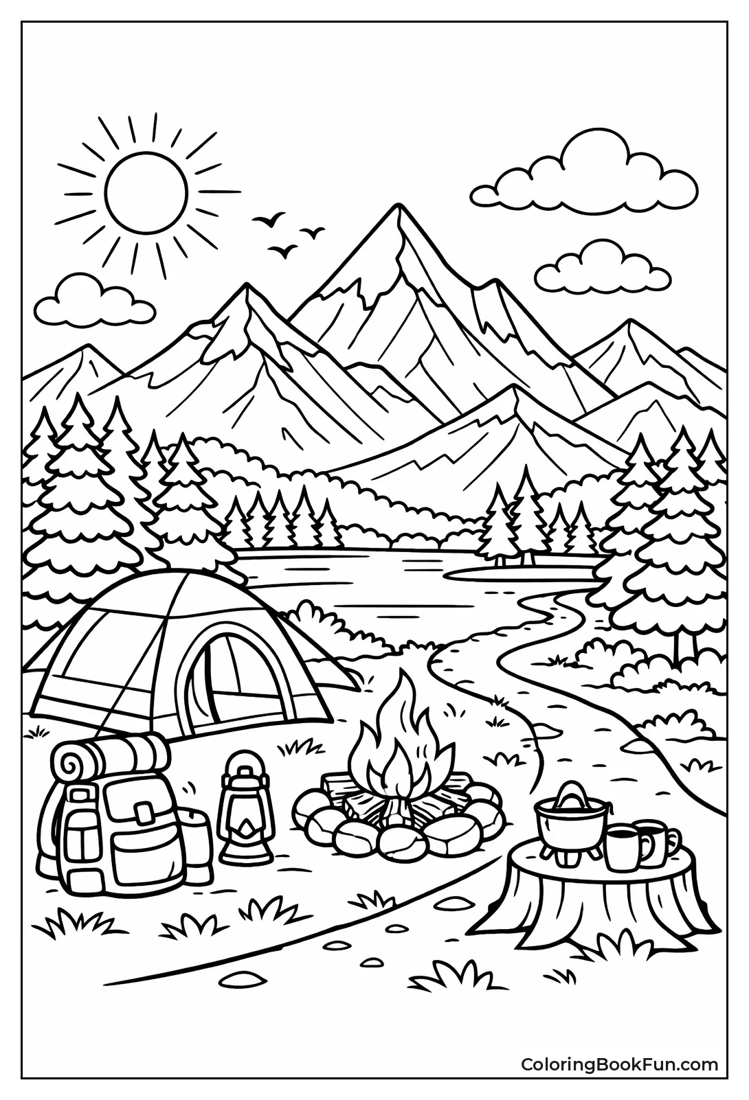 Campsite with Mountain View