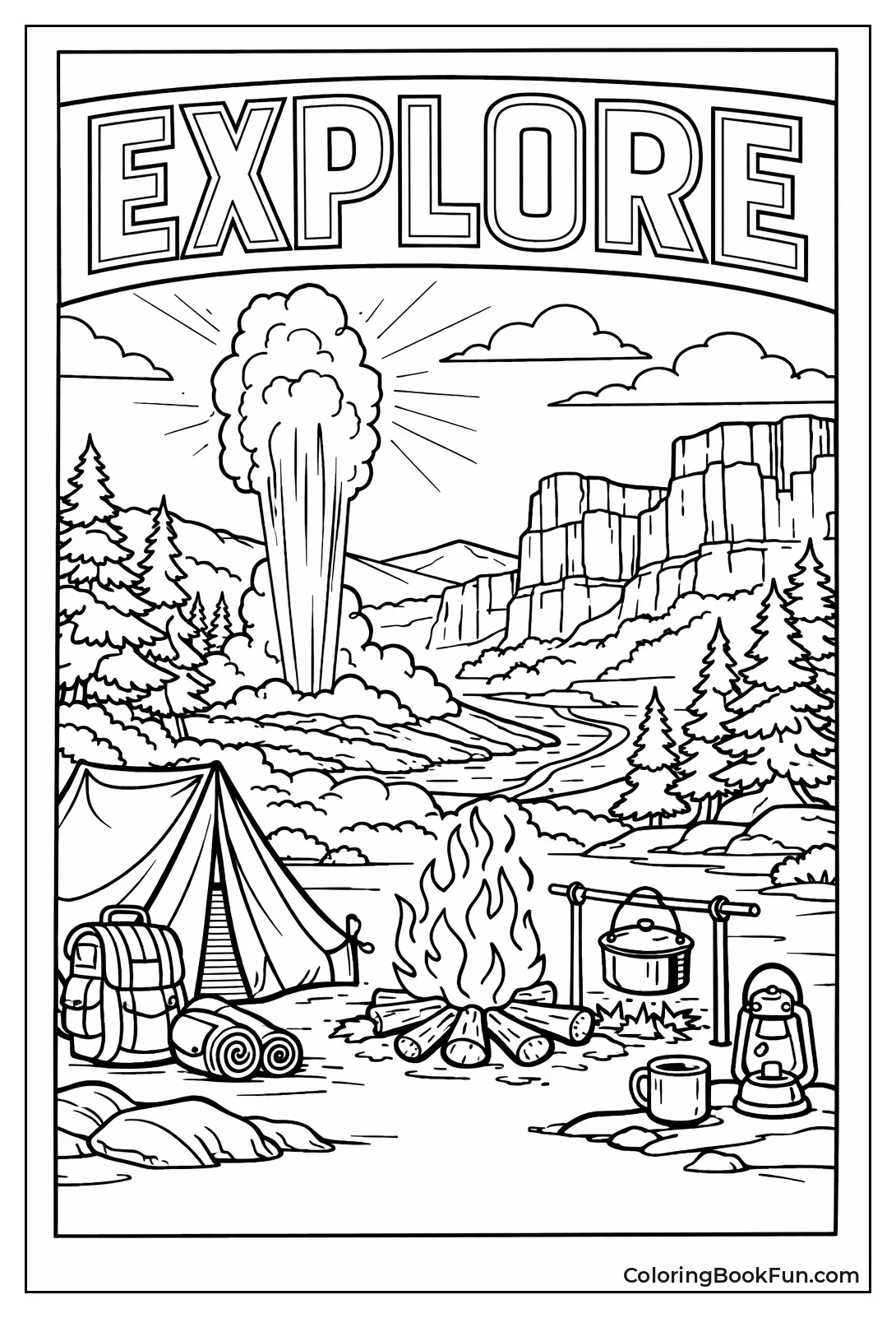 National Park Campsite Poster