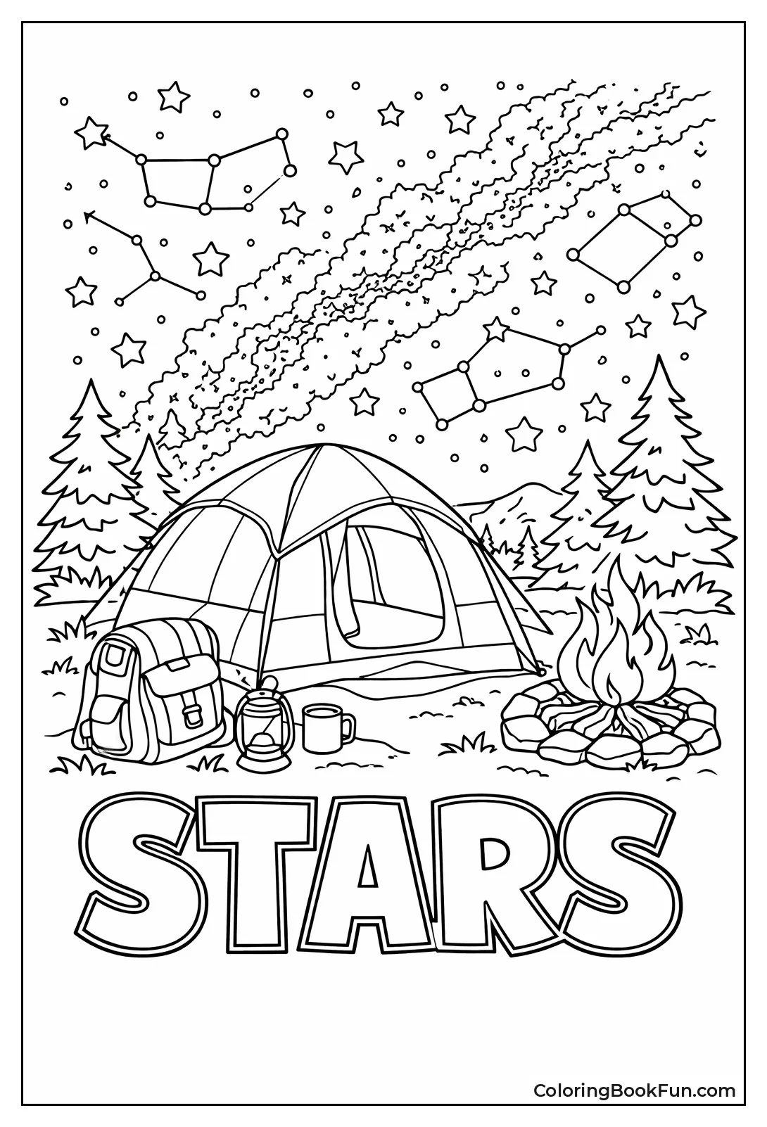 Tent under Starry Sky