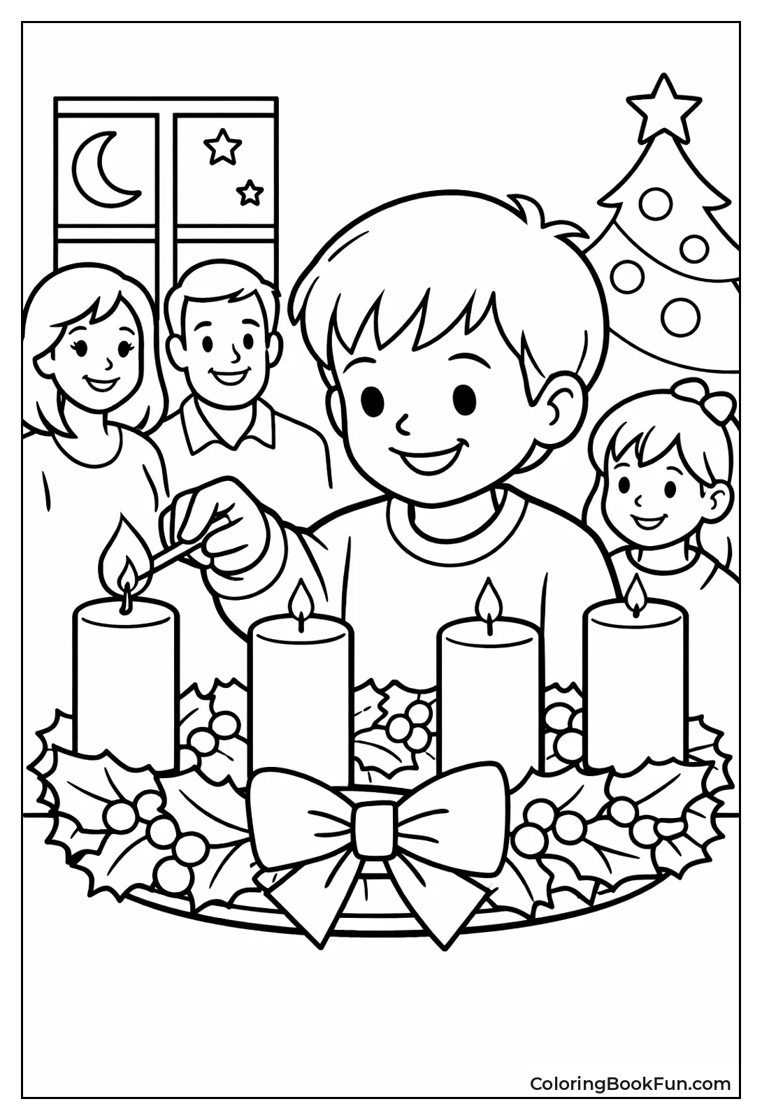 Child Lights Advent Wreath Candle