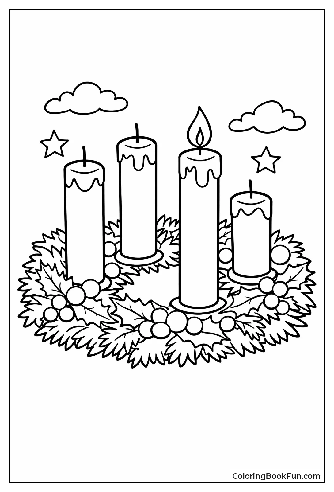 Advent Wreath with Purple Candles