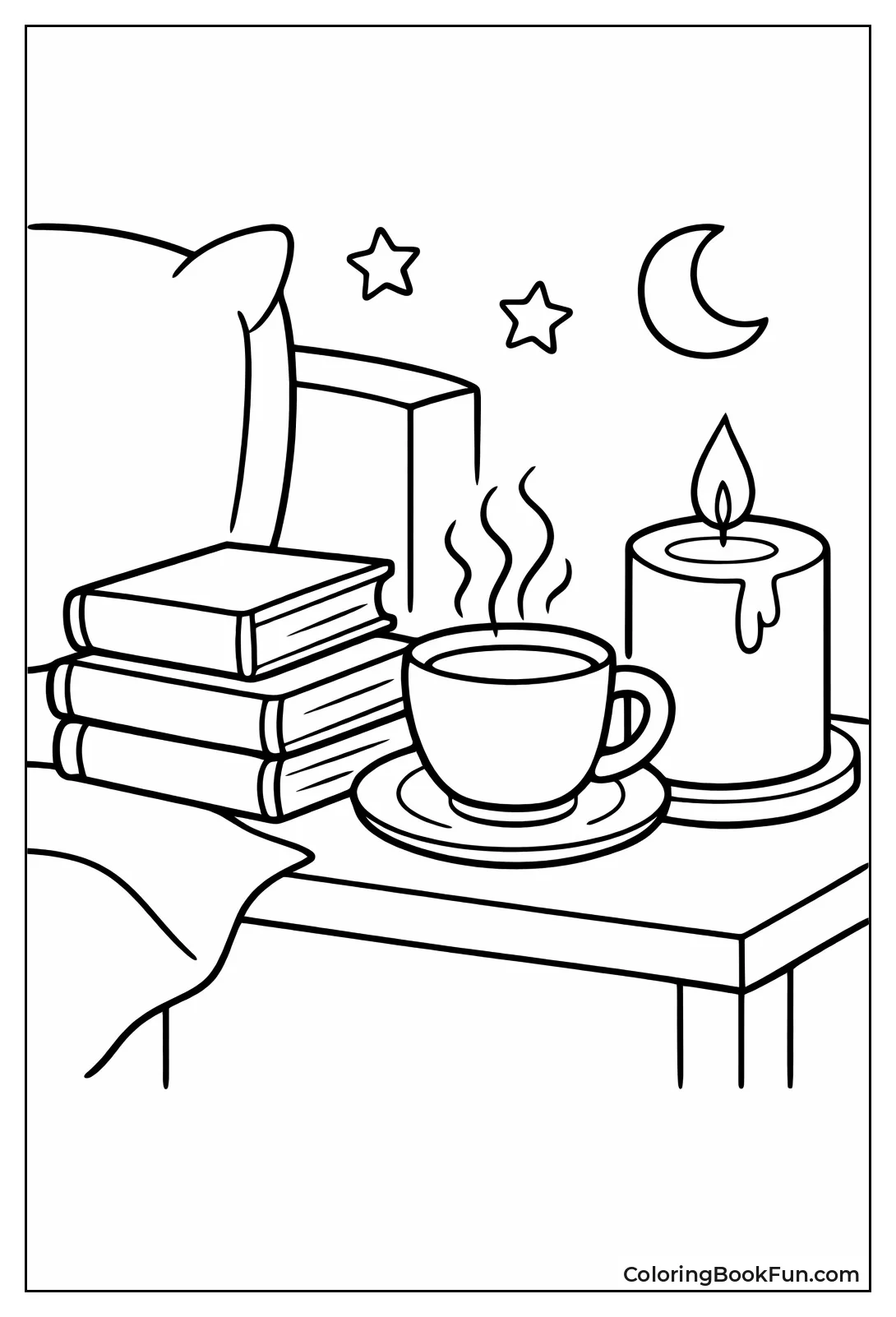 Candle Lights Cozy Reading Nook