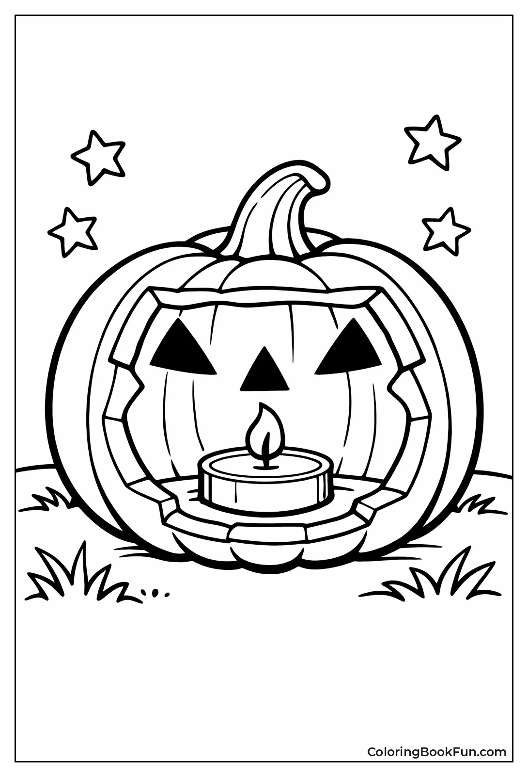 Jack O Lantern Hides Tea Light