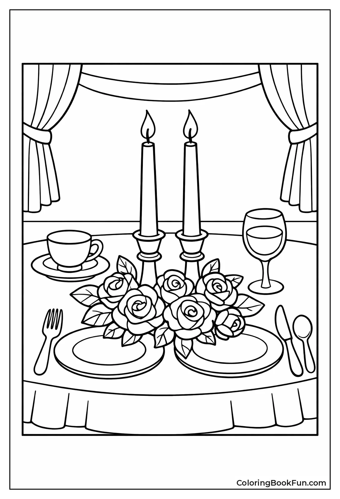 Taper Candles Light Romantic Dinner