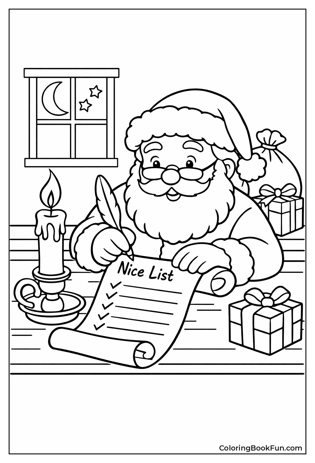 Santa Reads List by Candle