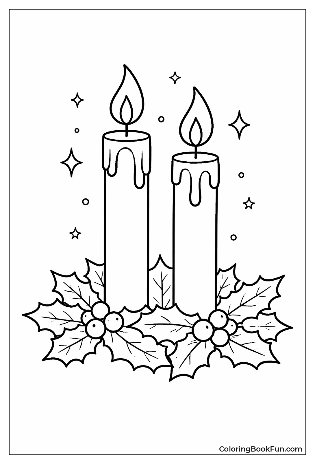 Pair of Taper Candles Burning