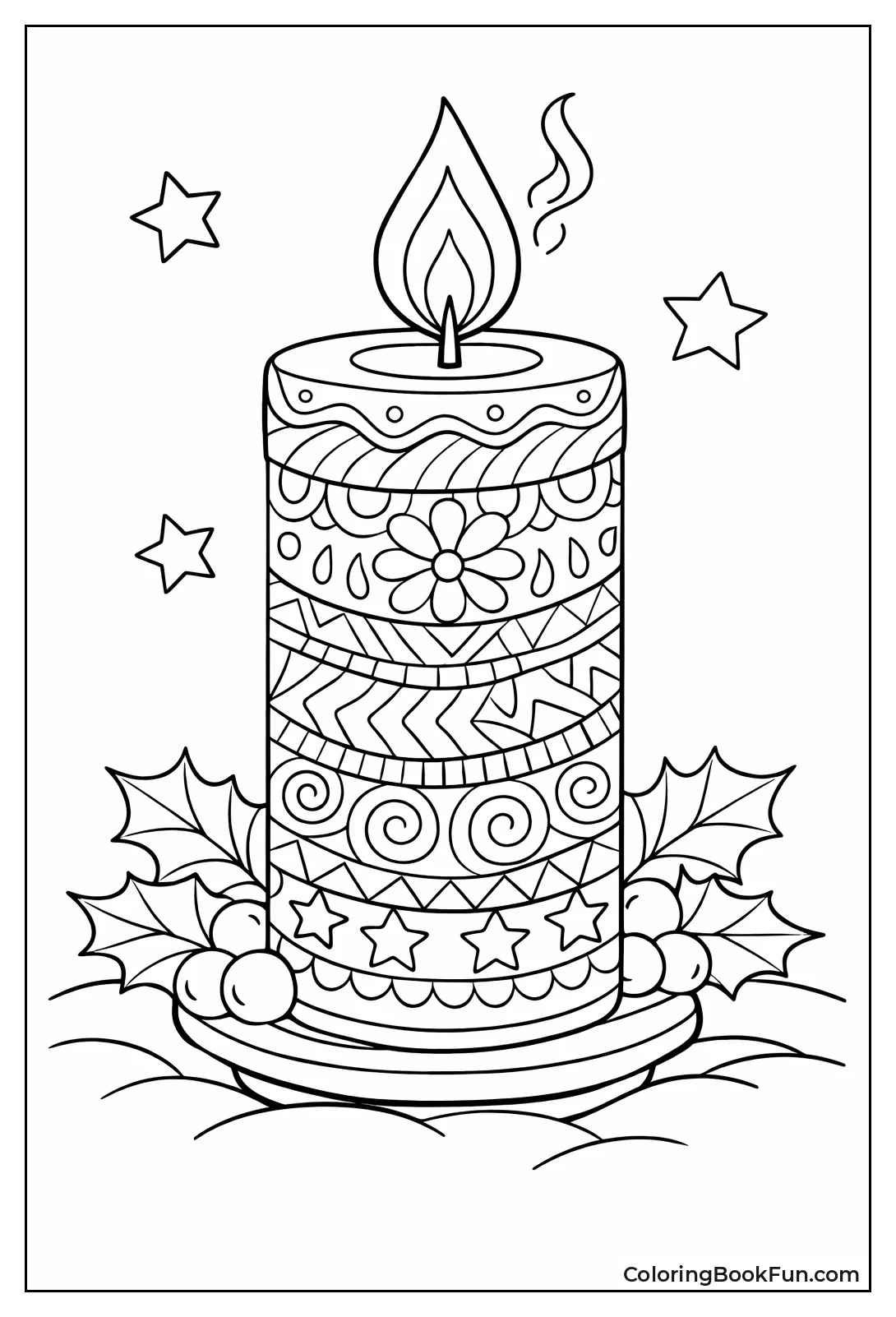 Candle with Zentangle Wax Patterns