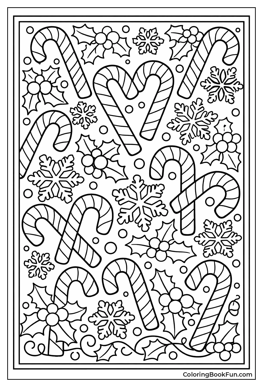 Candy Cane Border Frame