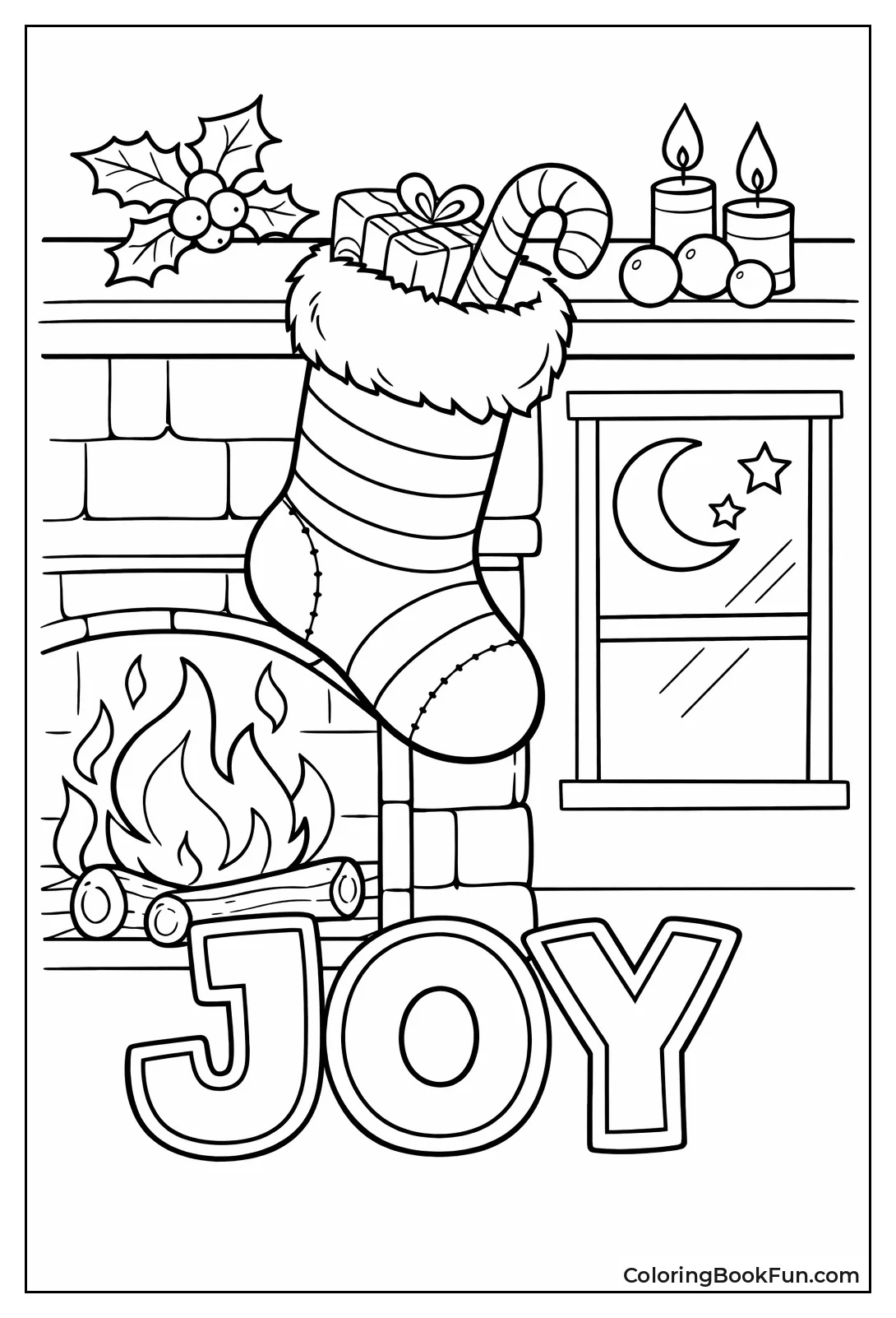 Stocking Peeks Candy Cane