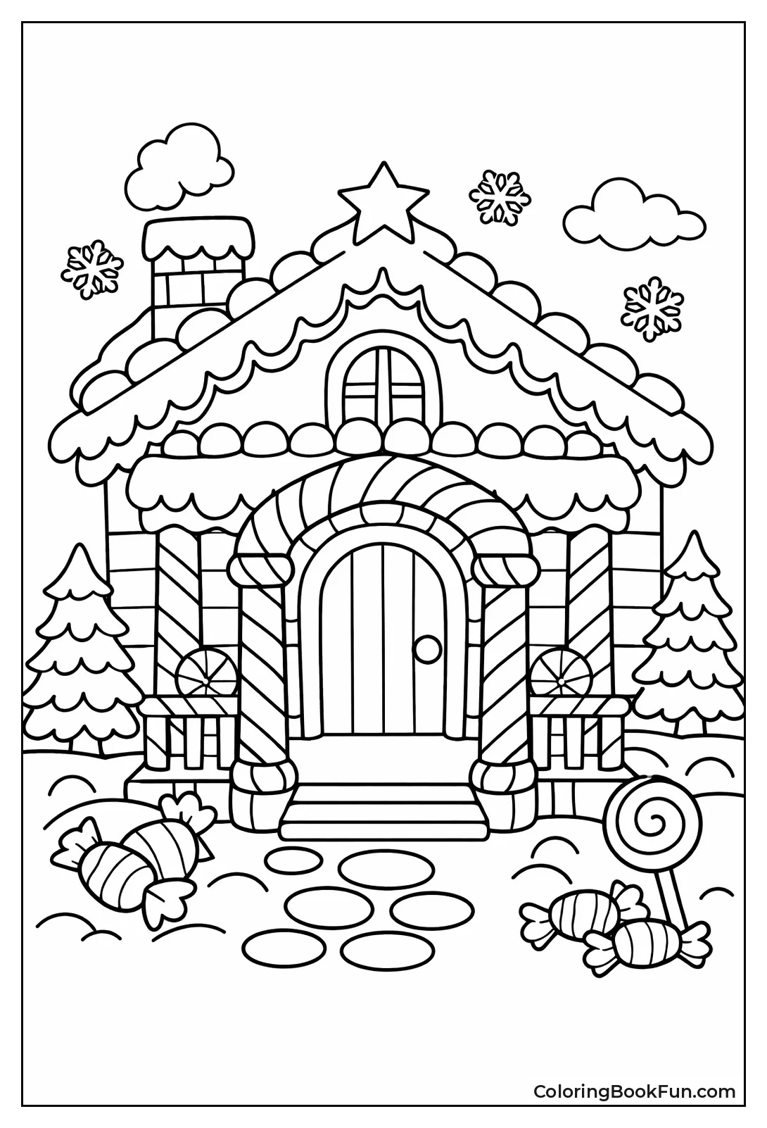 Gingerbread House Cane Pillars