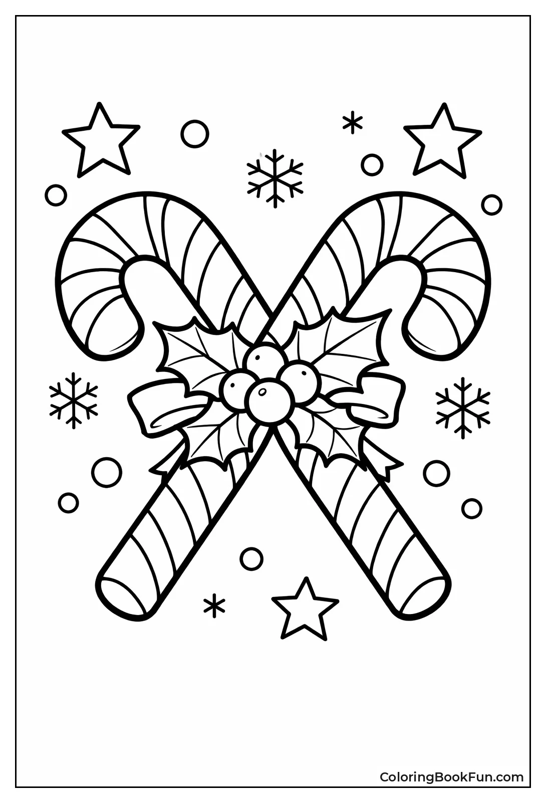 Crossed Candy Canes Holiday