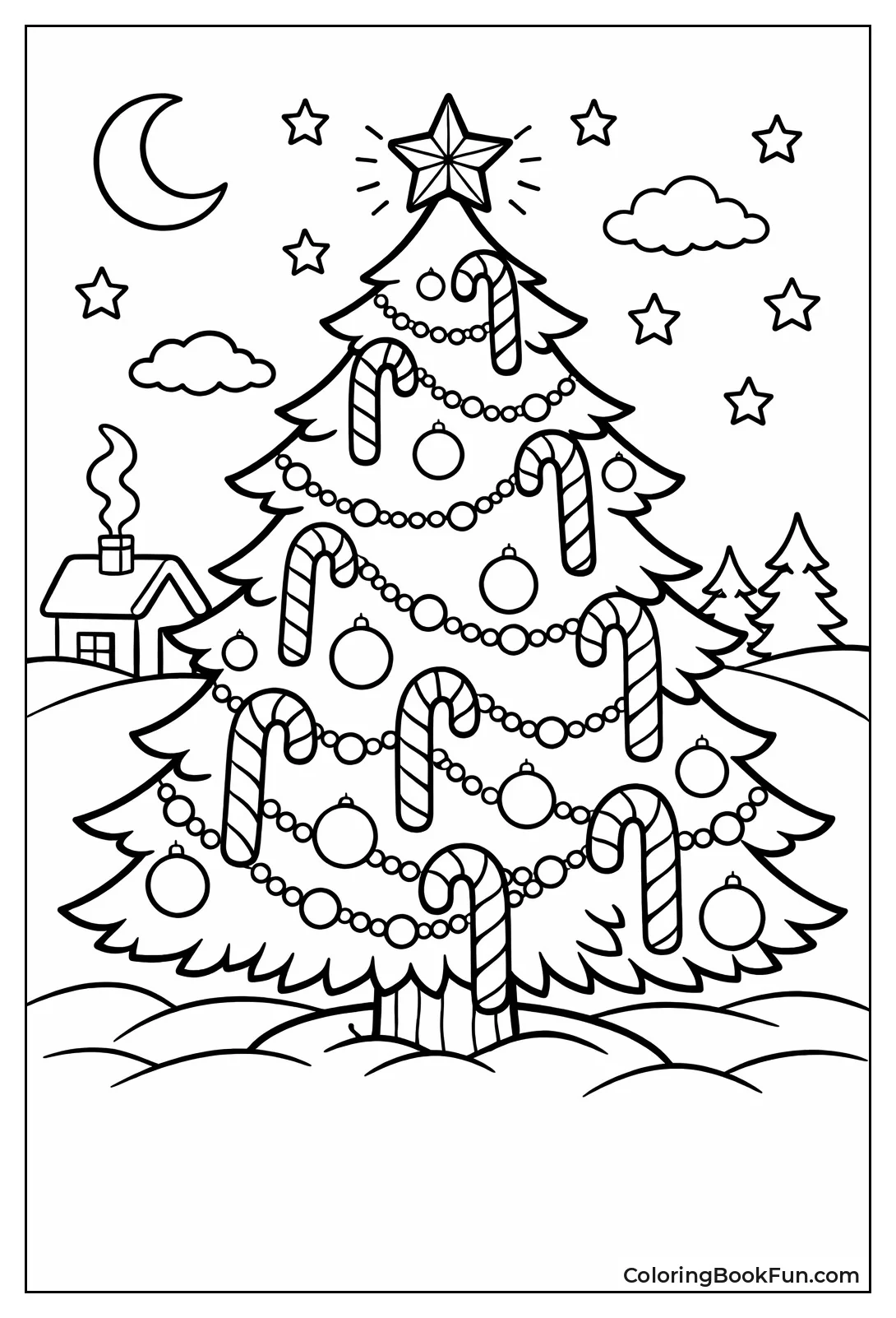 Glowing Tree Cane Ornaments