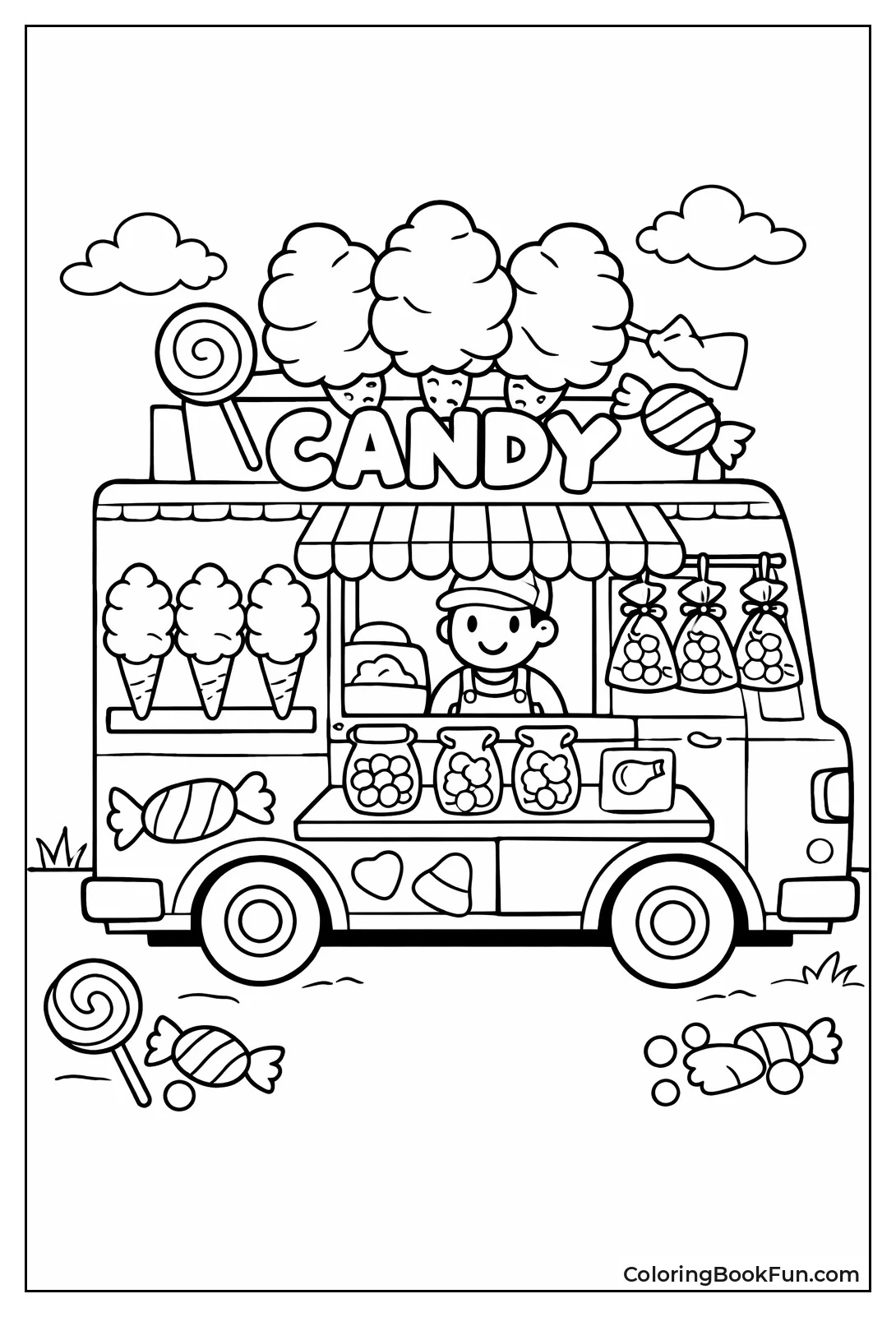 Food Truck Serving Sweets