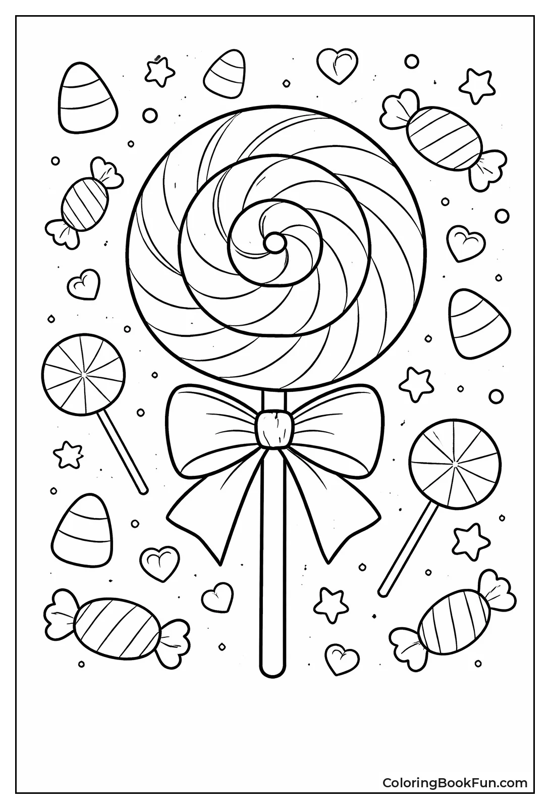 Giant Rainbow Swirl Lollipop