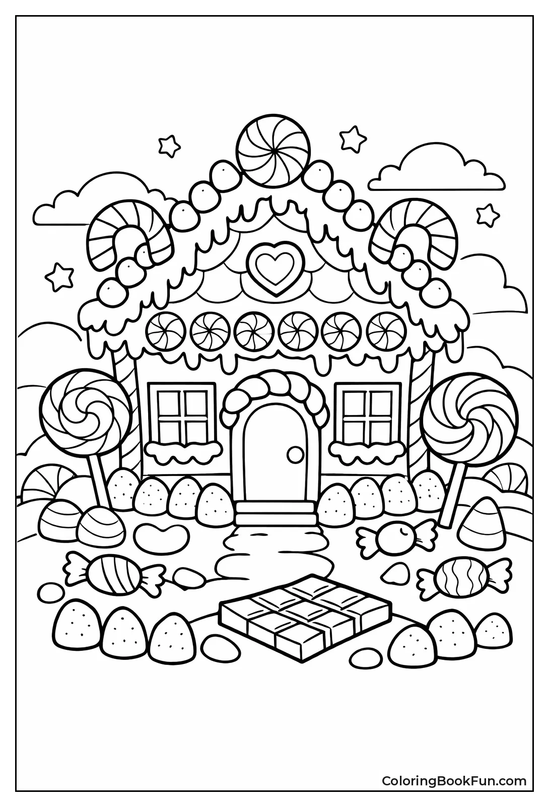 Gingerbread House with Gumdrops