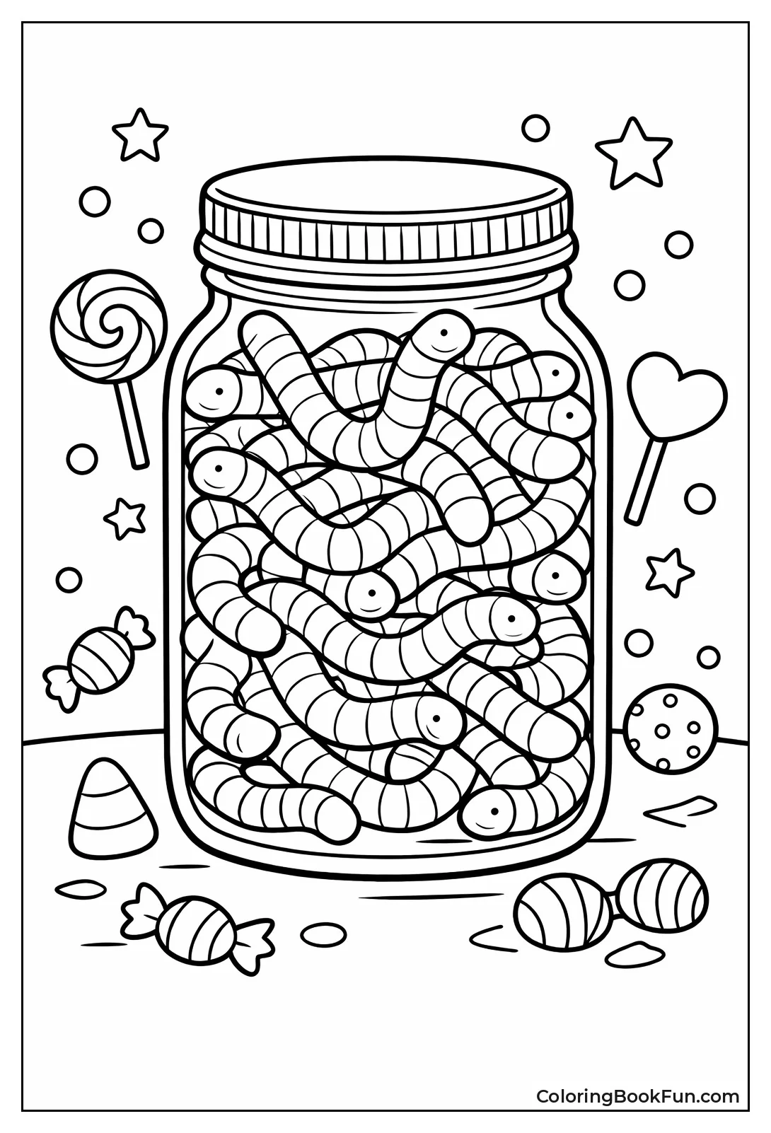 Jar Full of Gummy Worms