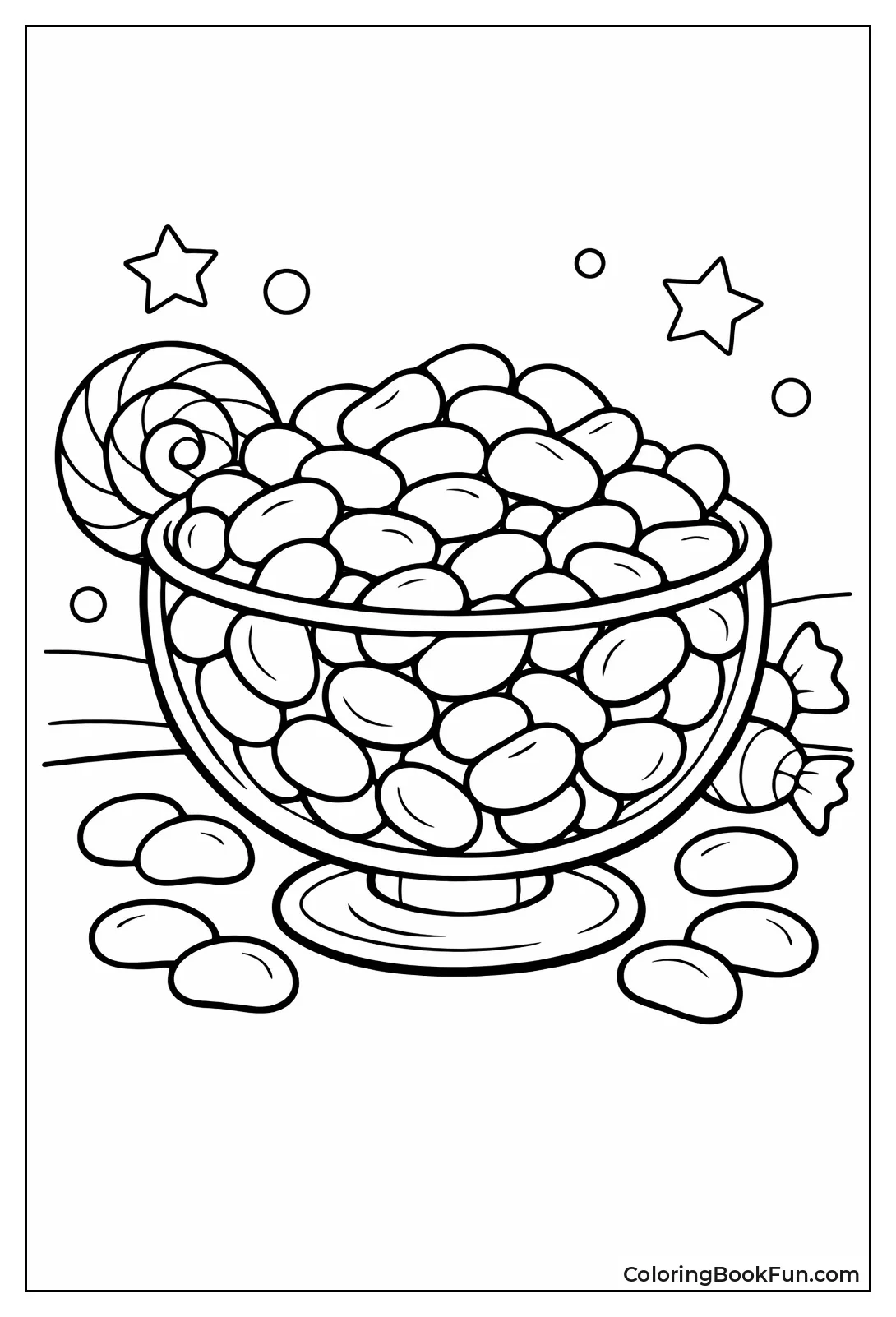 Bowl of Colorful Jelly Beans