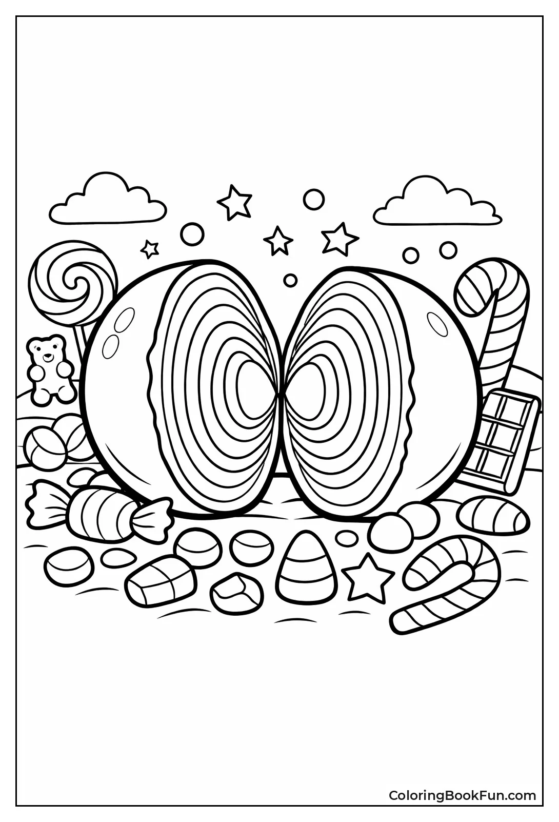 Layered Jawbreaker Cut Open