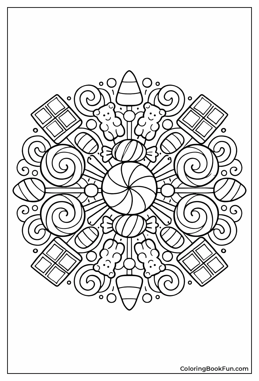 Candy Mandala Swirl Pattern