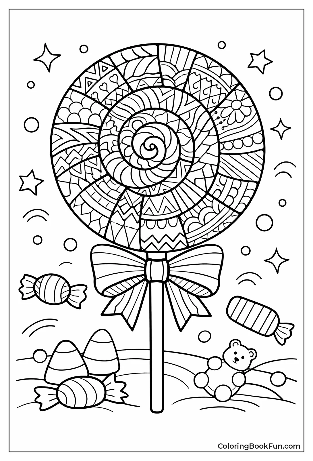 Patterned Swirl Lollipop Design