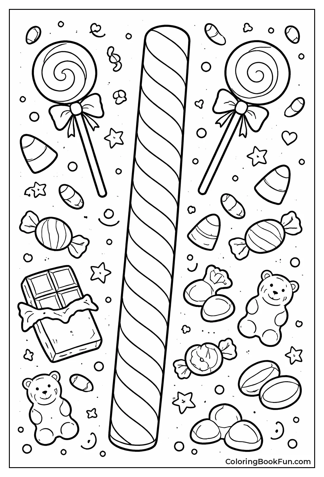 Swirling Peppermint Candy Stick