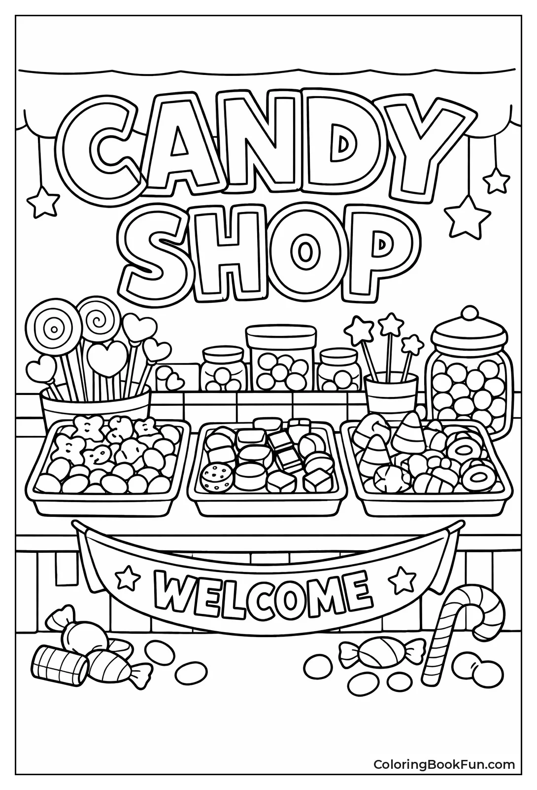 Candy Shop Counter Display
