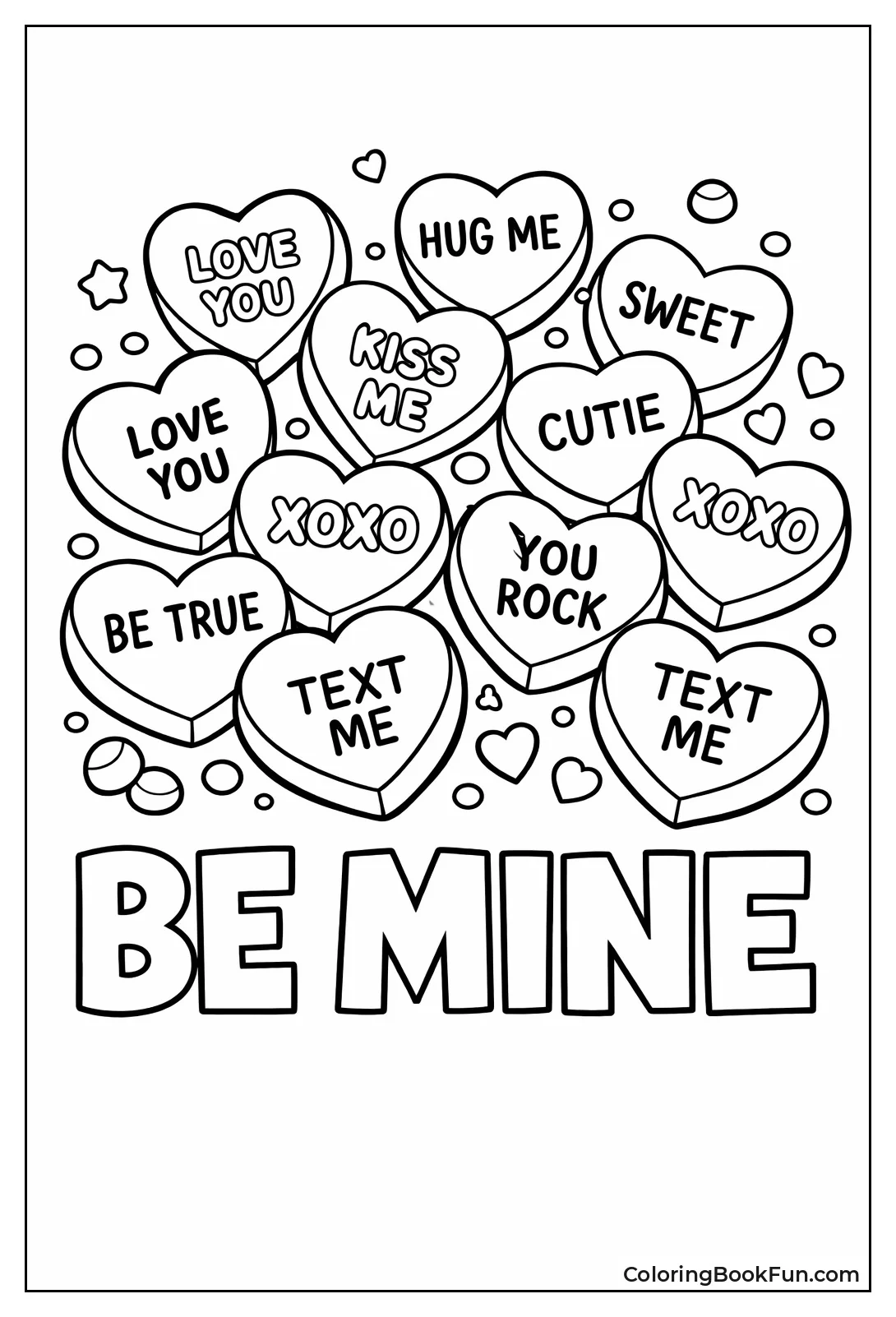 Conversation Hearts with Messages