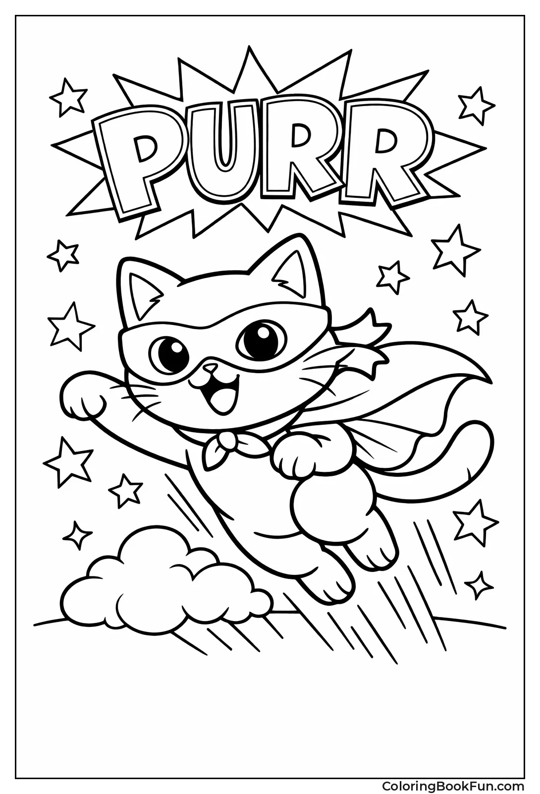 Superhero Cat in Cape