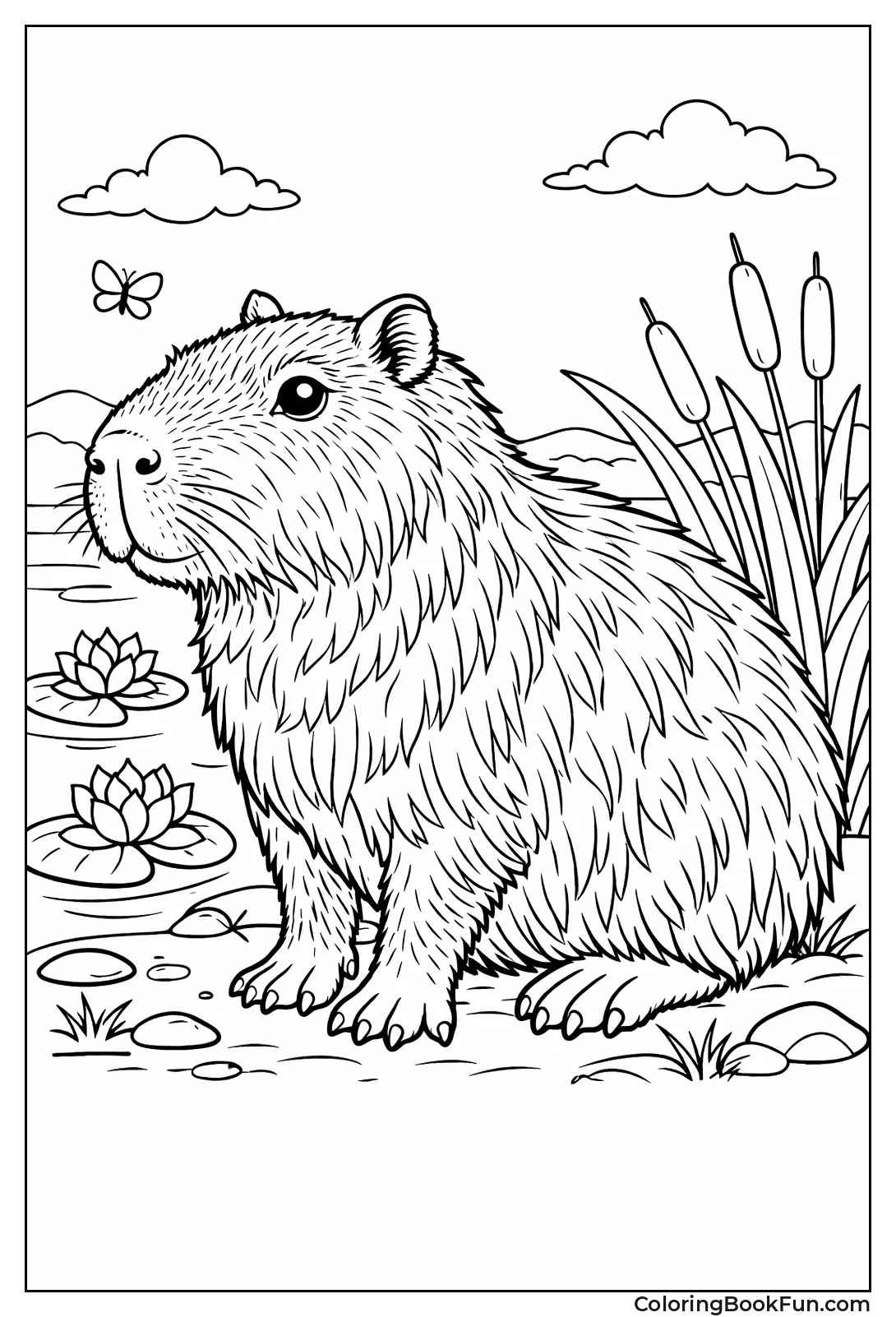 Detailed Full Body Capybara