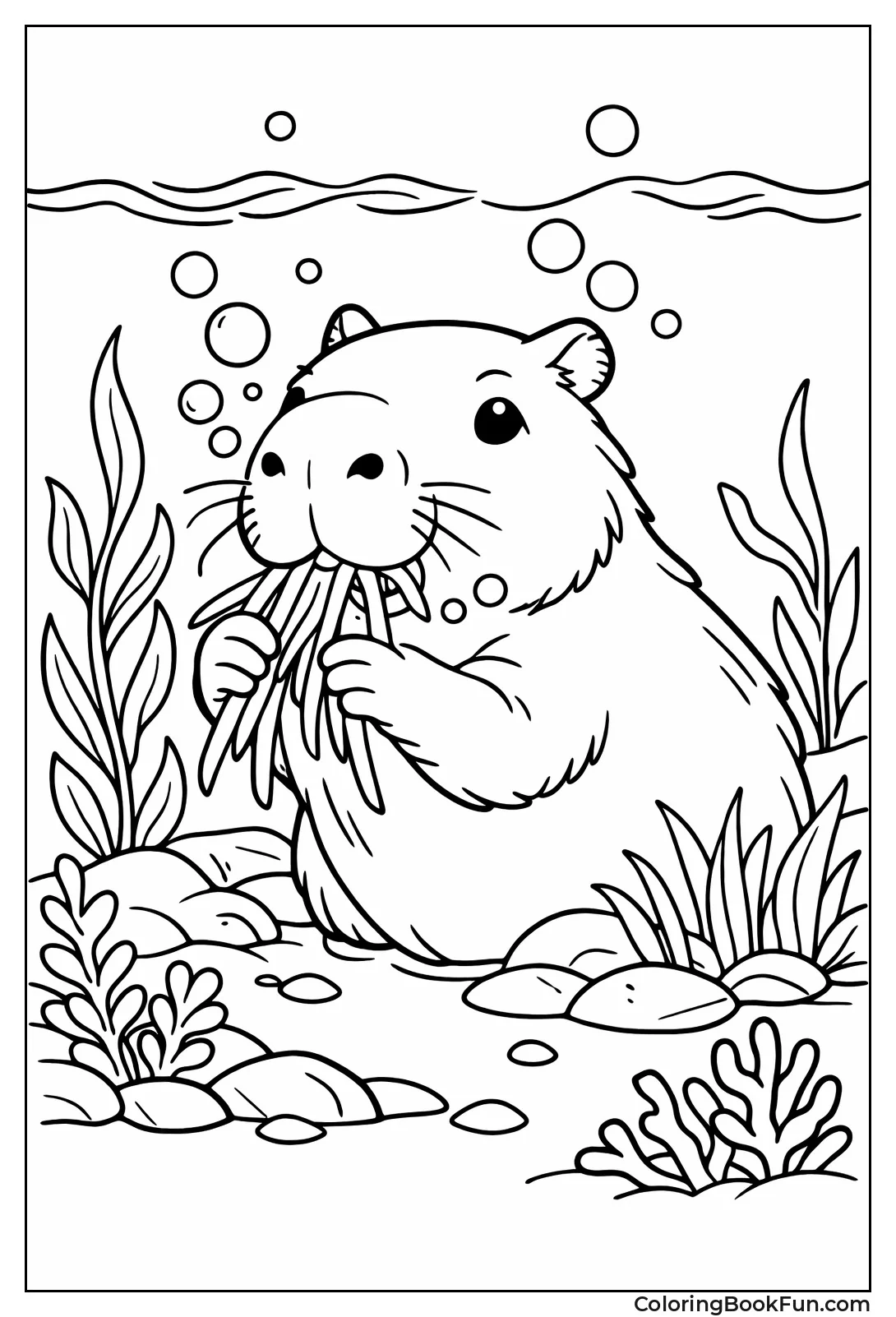 Munching Reeds Underwater