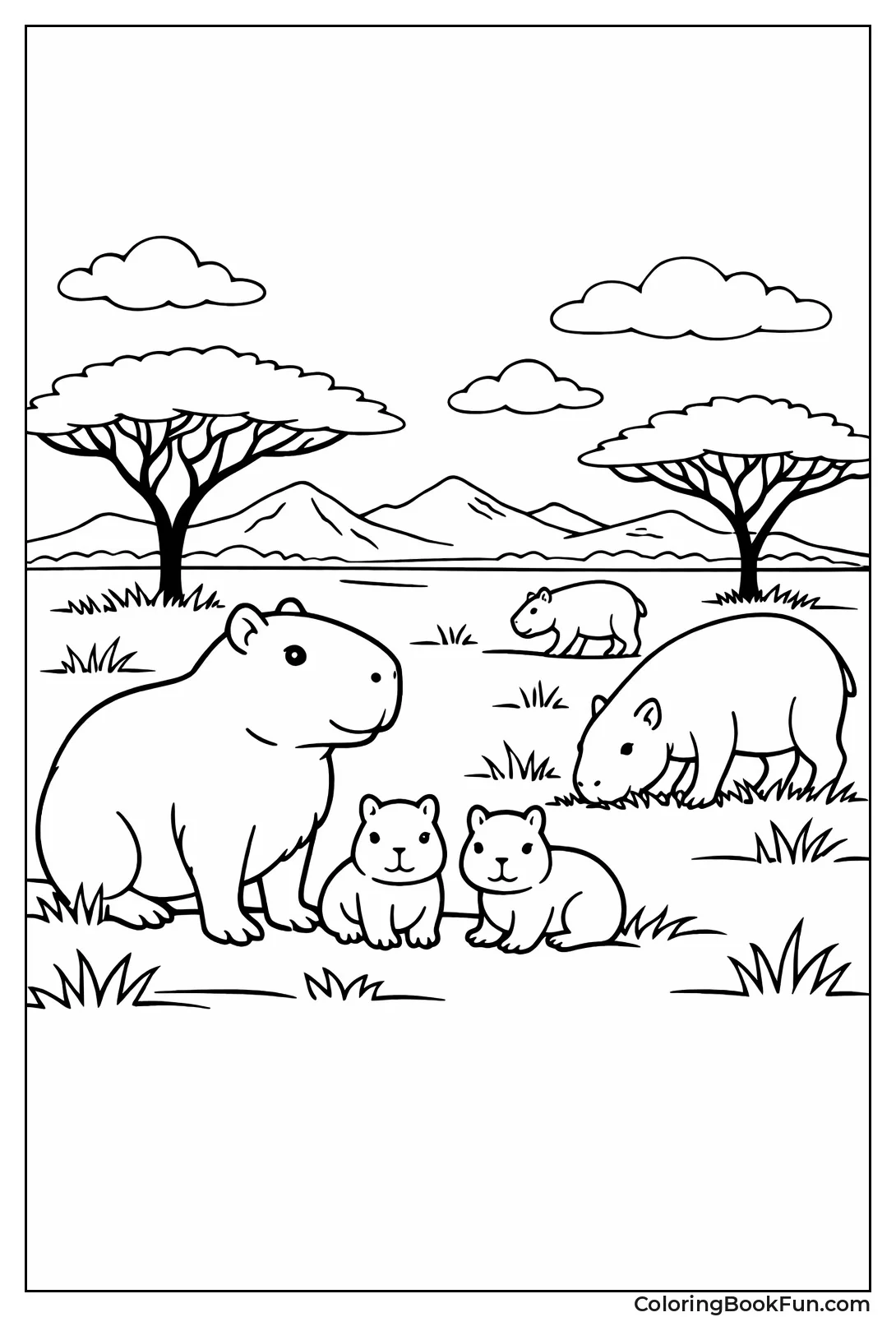 Herd Grazing on Savanna