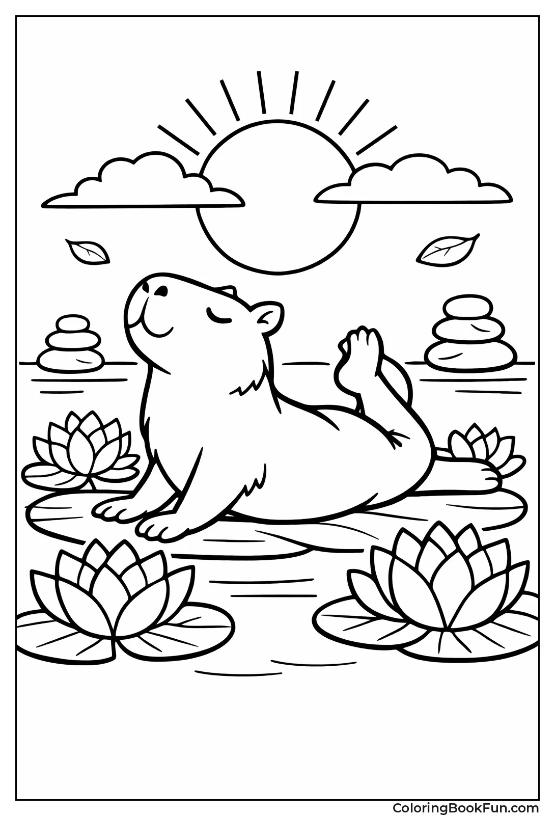 Capybara in Yoga Pose
