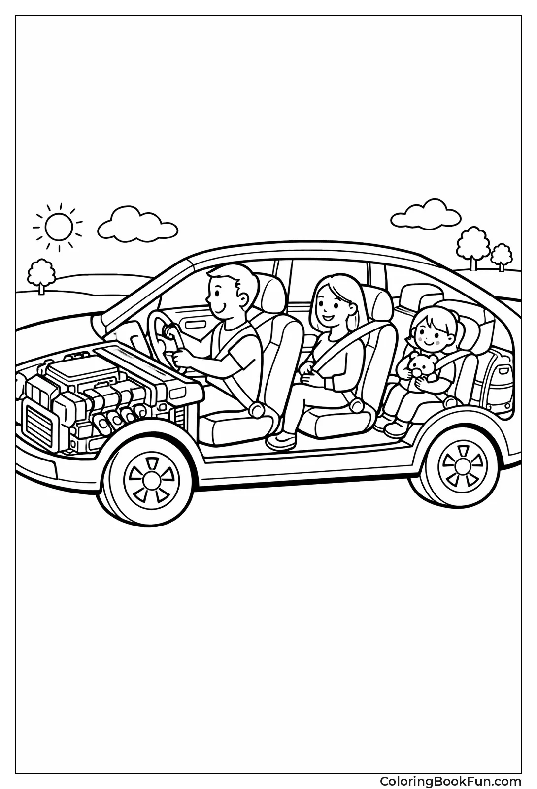 Car Cutaway Interior View
