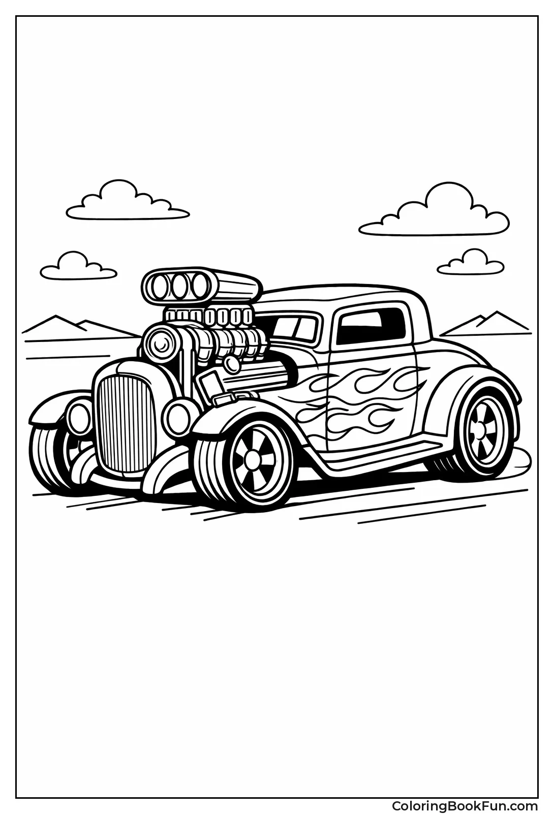 Flame Hot Rod Lowrider