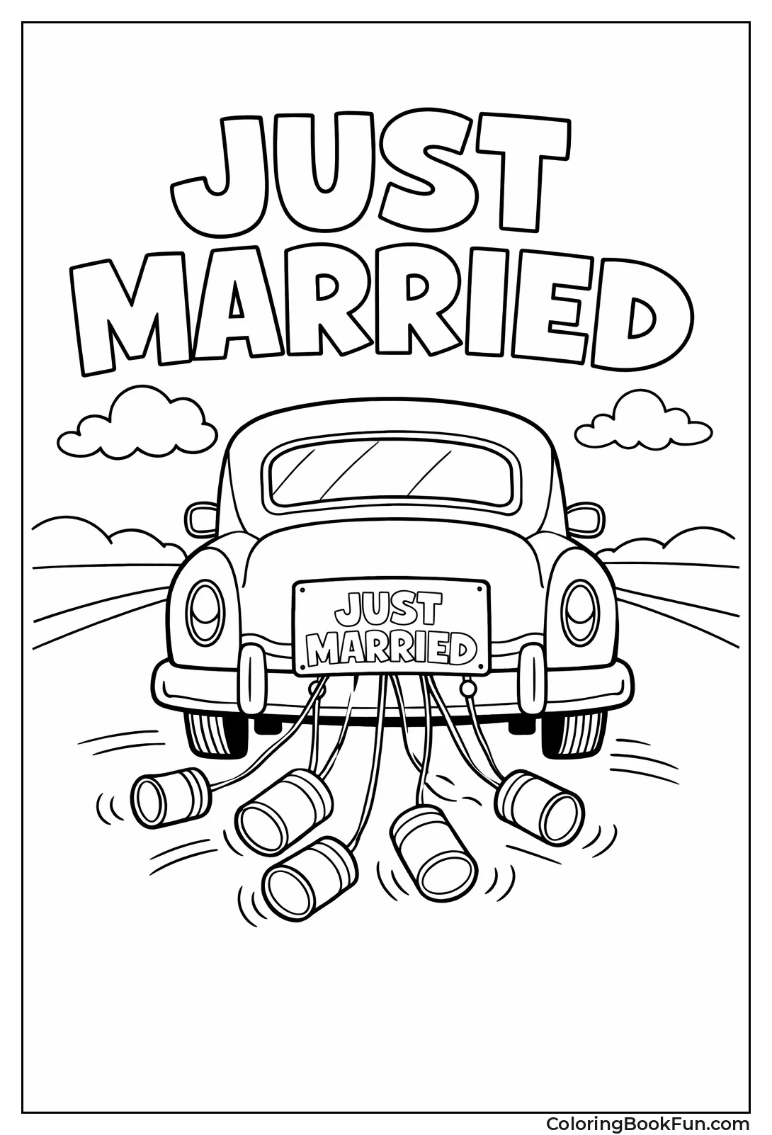 Married Car Tin Cans