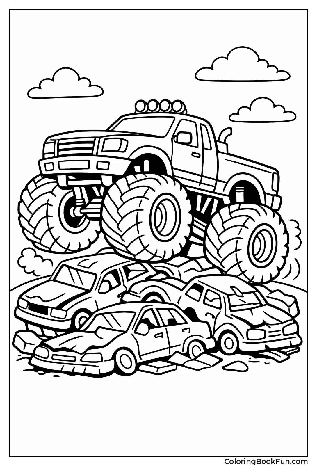 Monster Truck Crushing Cars