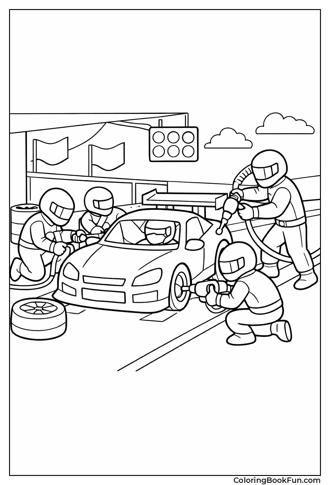 Pit Crew Tire Change