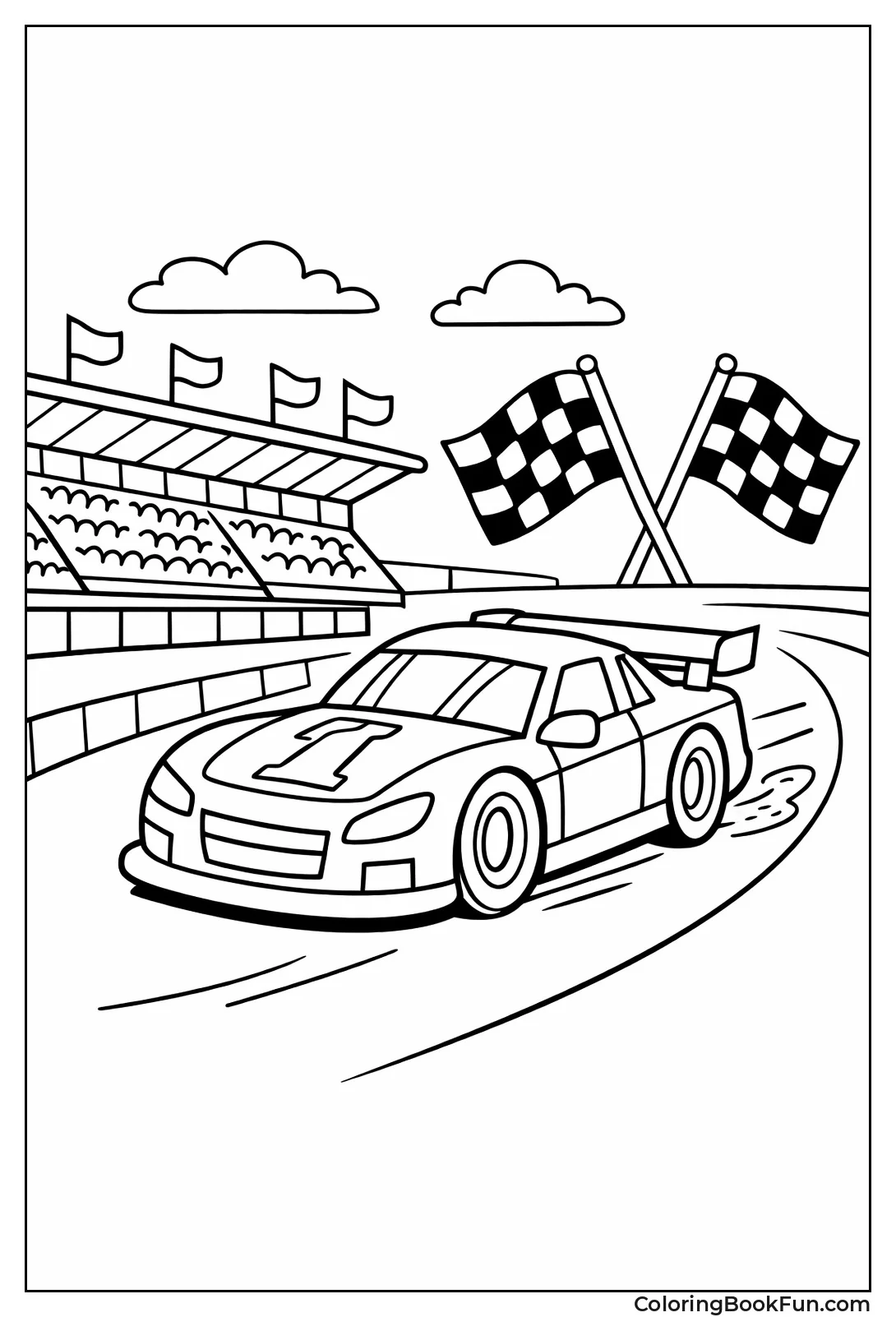 Race Car Track Action