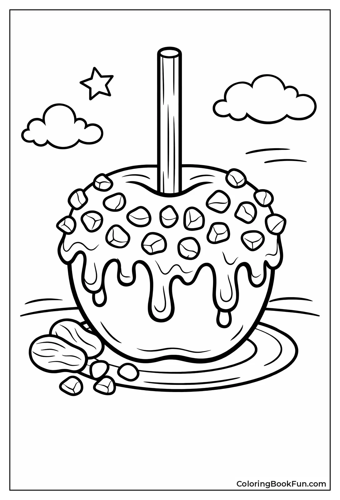 Caramel Coated Apple Stick