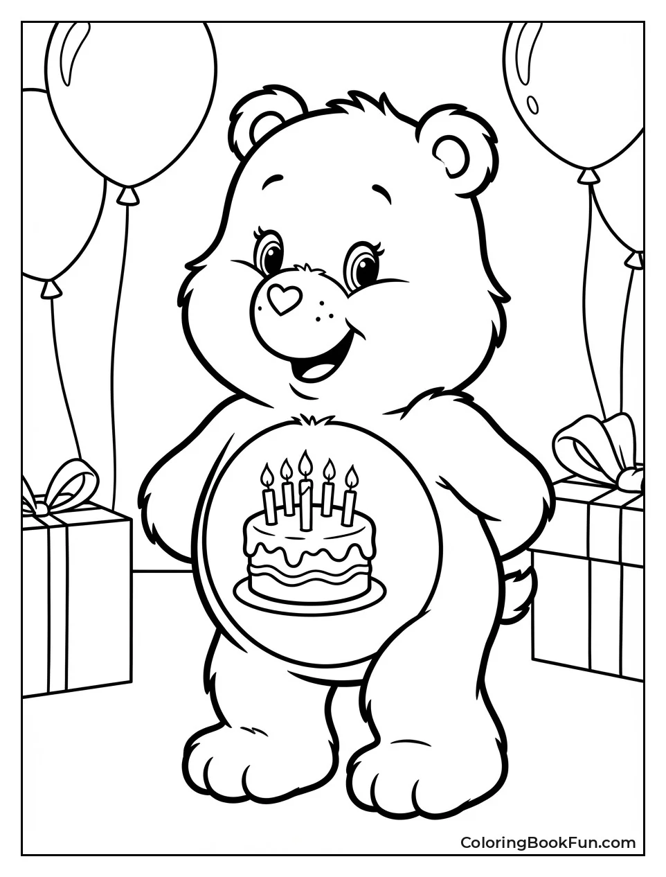 Birthday Bear with Cake