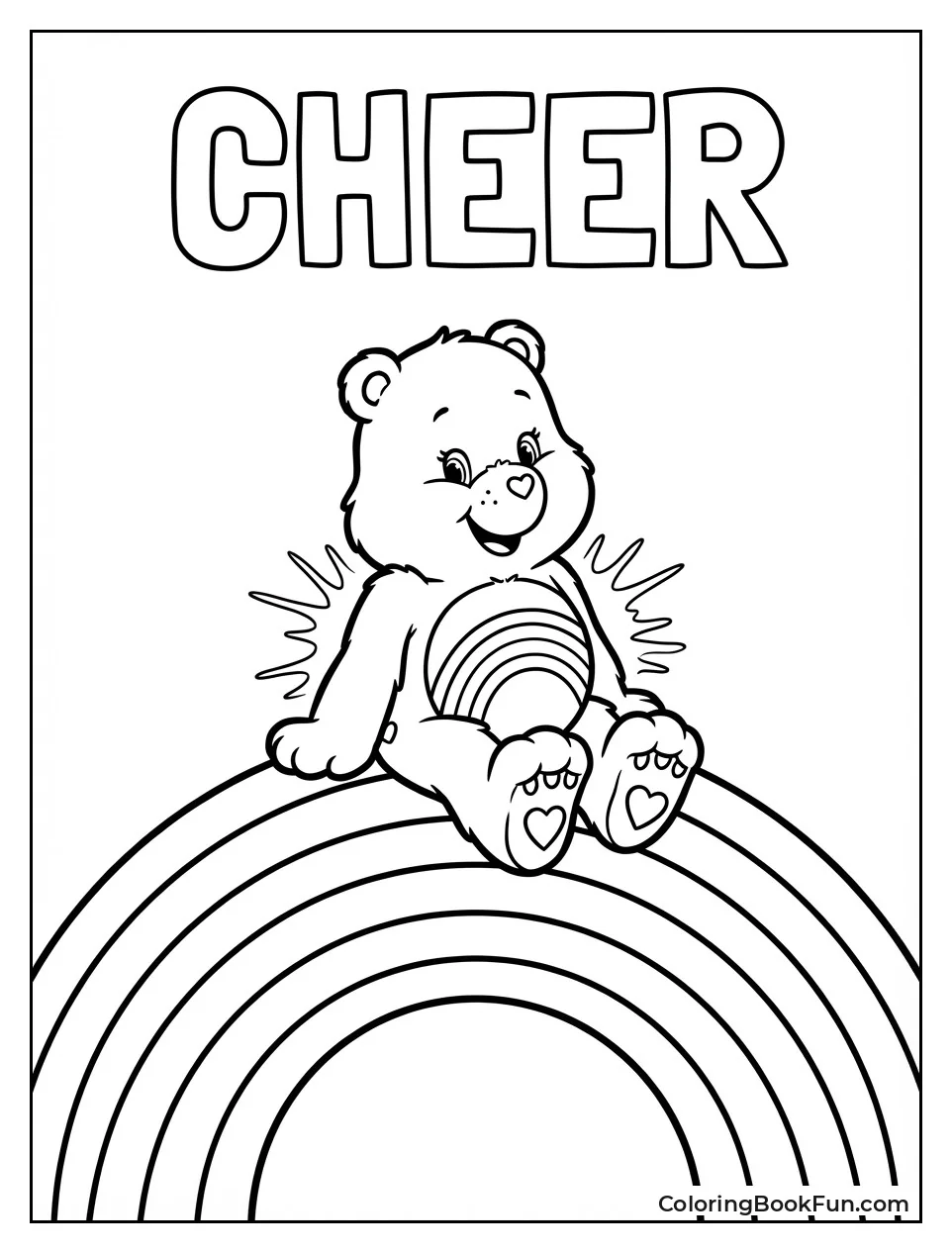 Cheer Bear on Rainbow