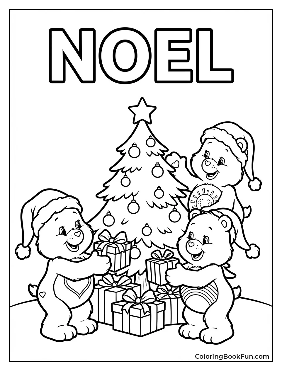 Bears around Christmas Tree