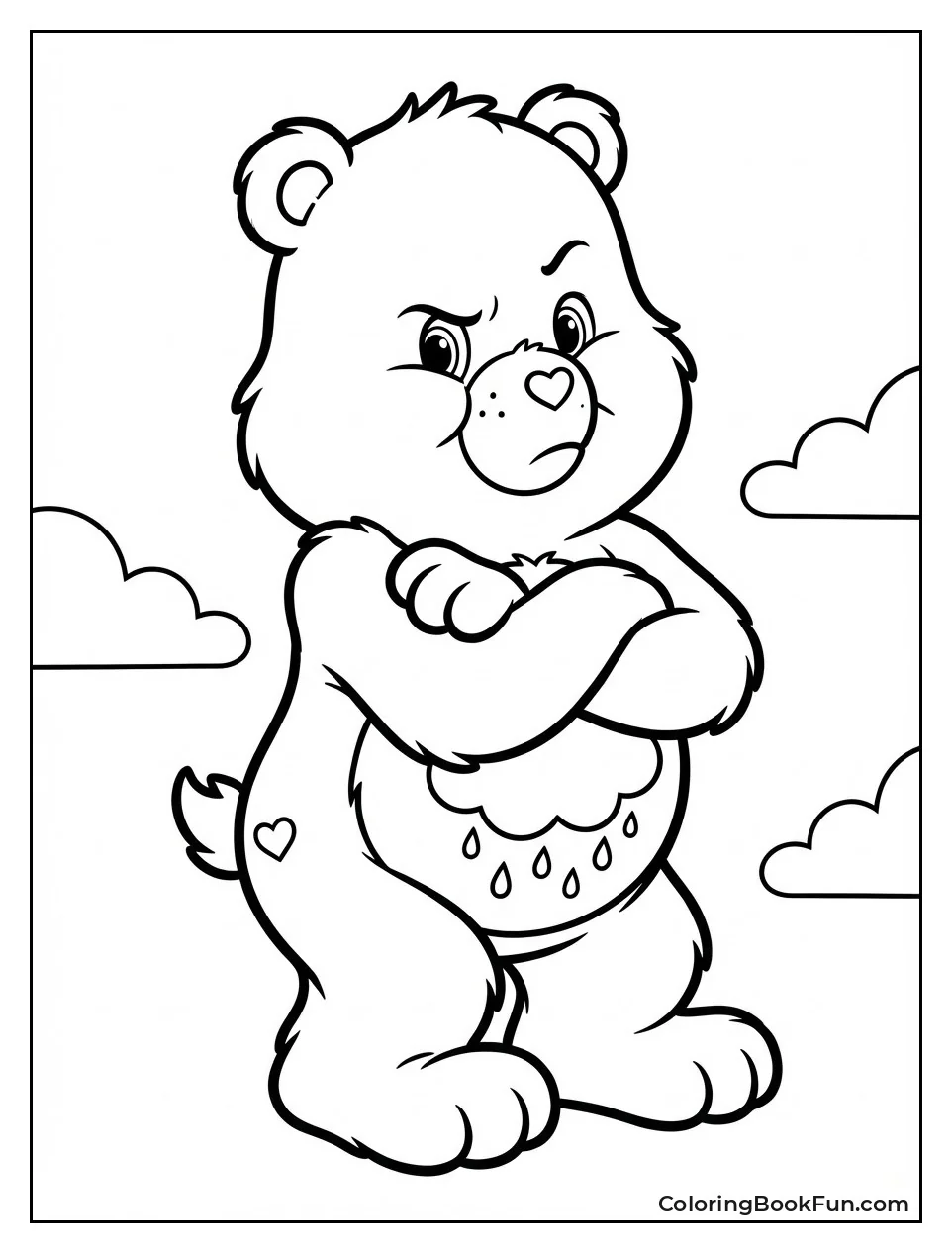 Grumpy Bear Frowns Sadly