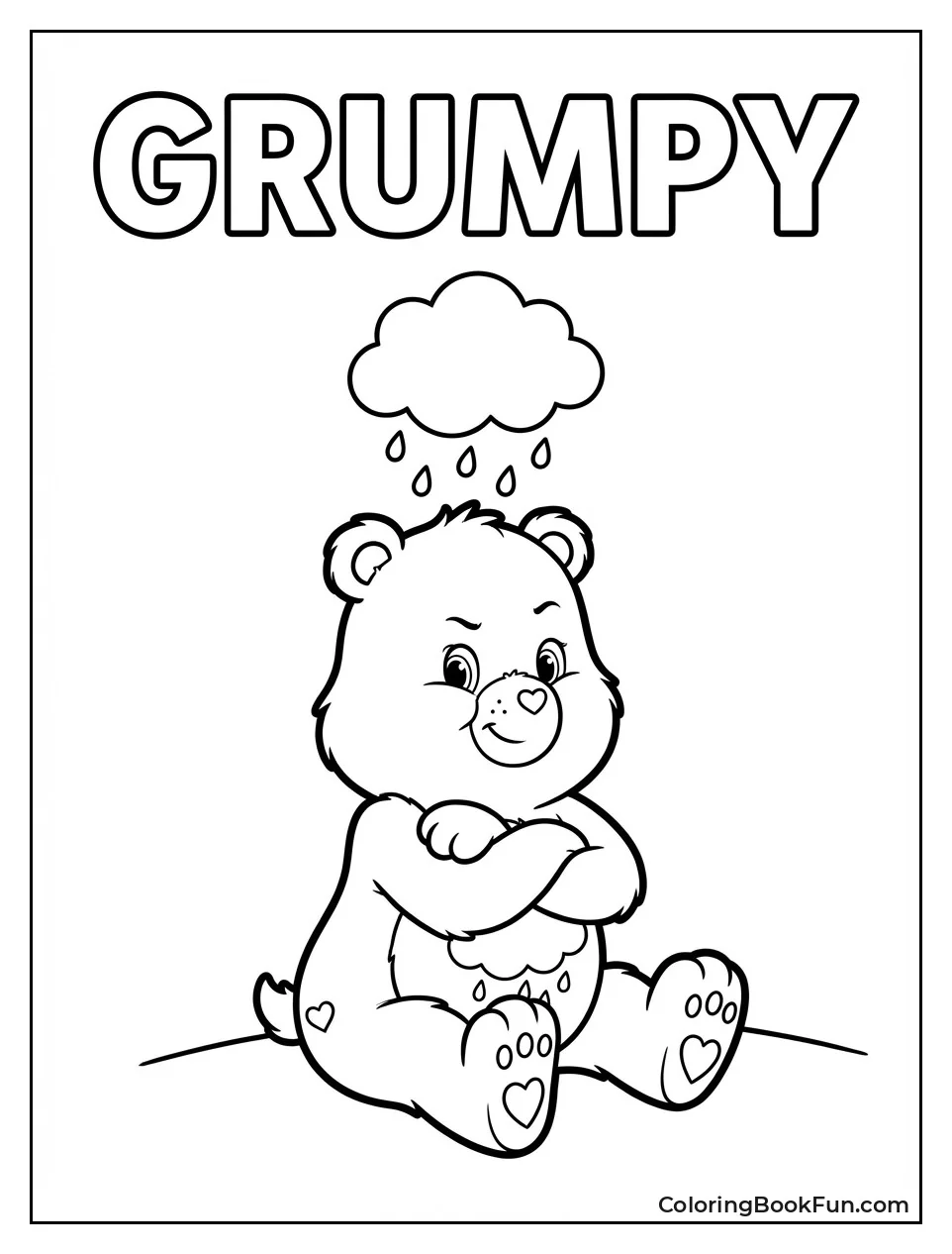 Grumpy Bear under Rain Cloud