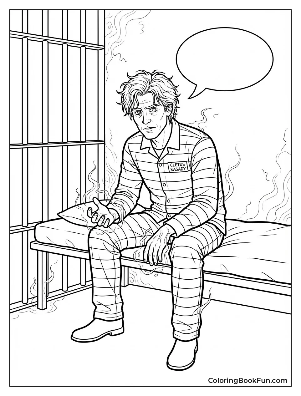 Cletus Sits in Prison Cell