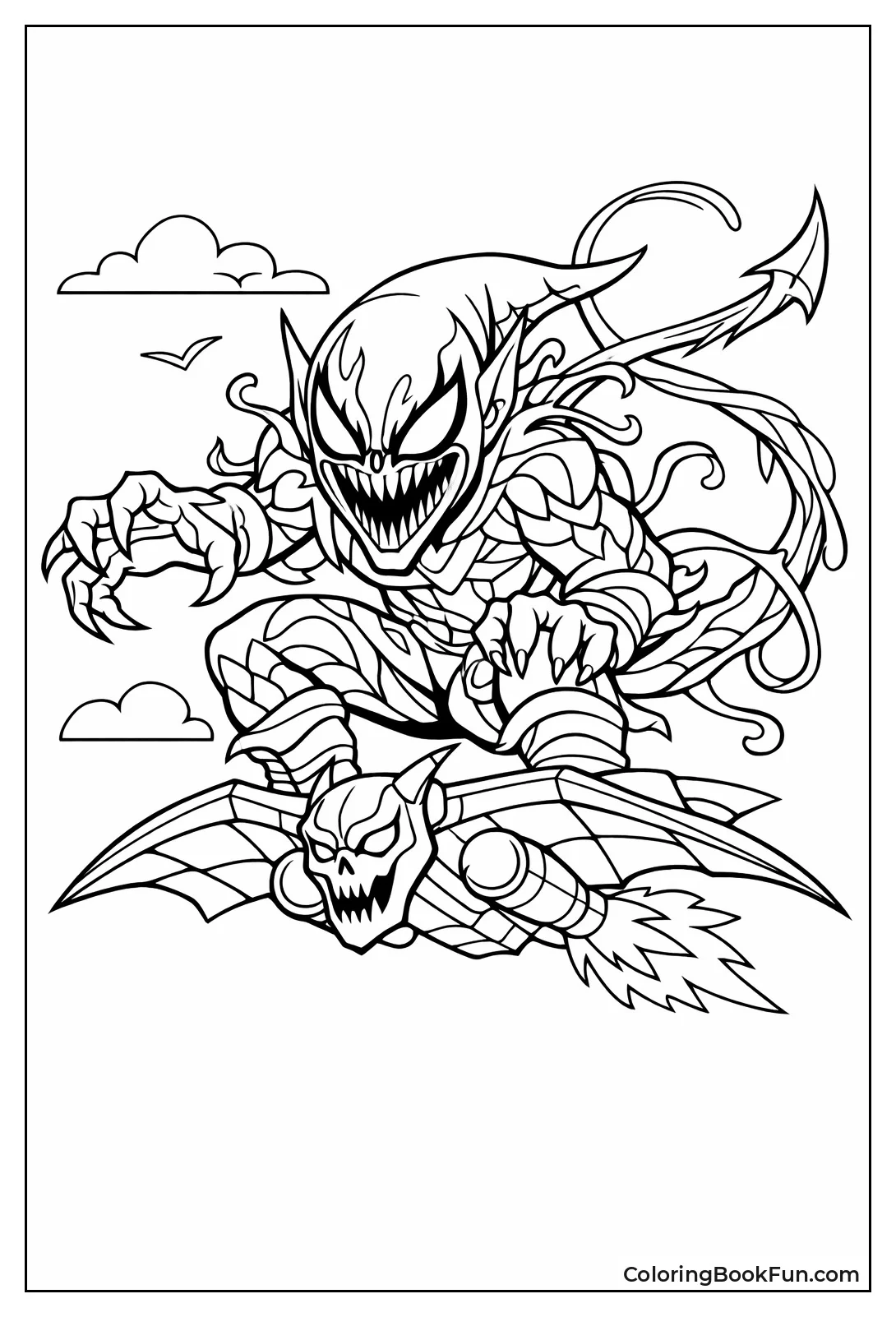 Red Goblin Flies on Glider