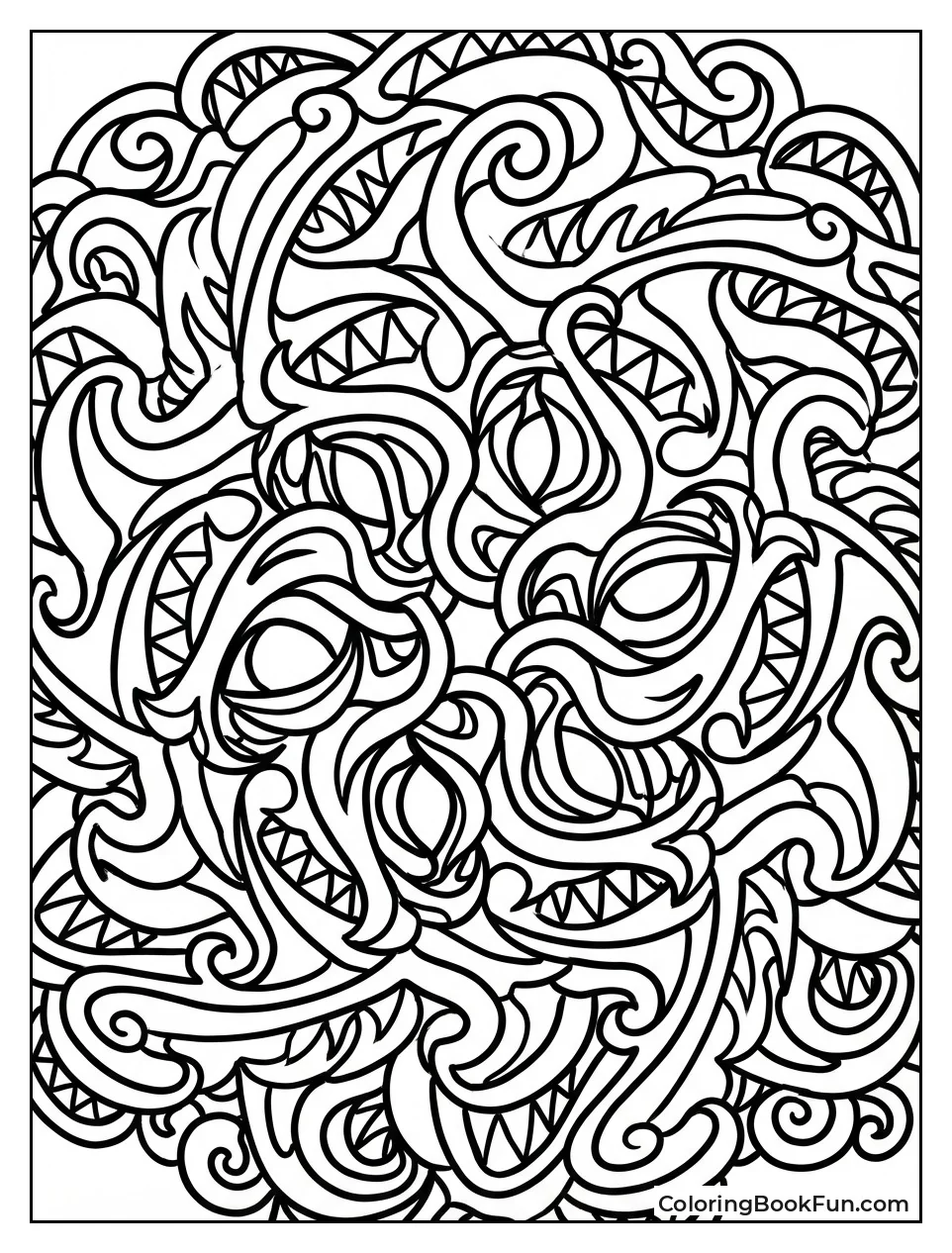 Symbiote Tendrils Swirl Mandala