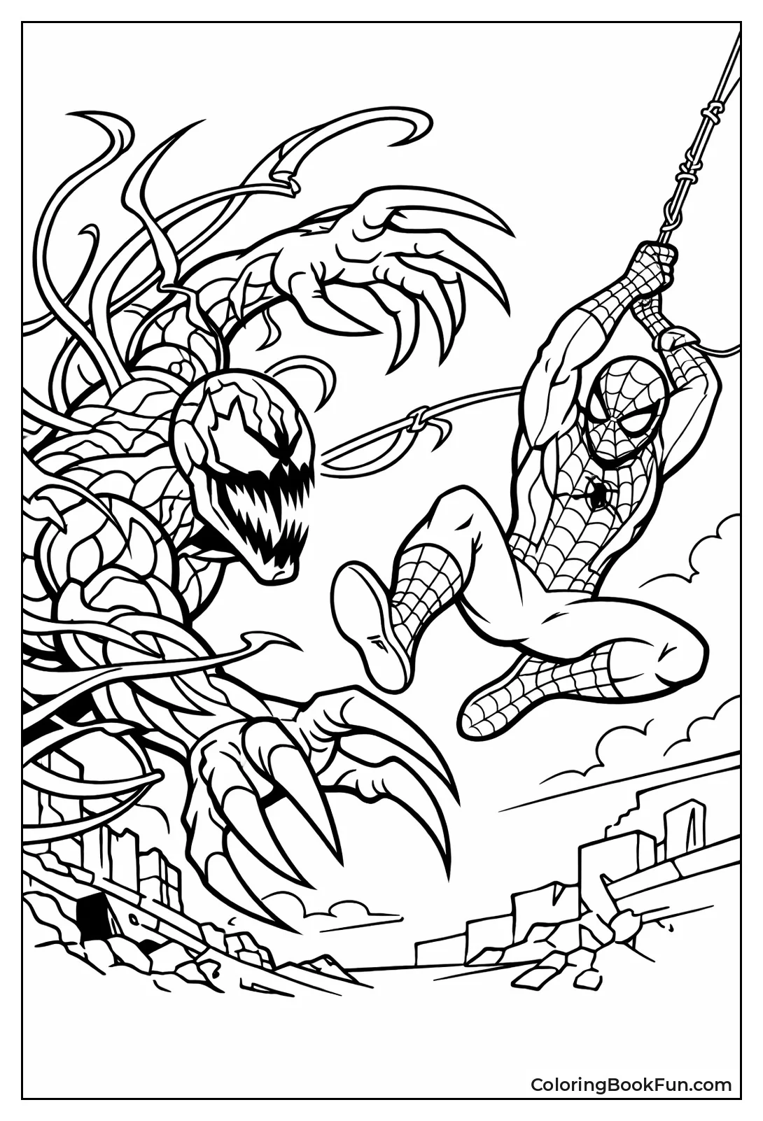 Carnage Lunges at Spider-Man
