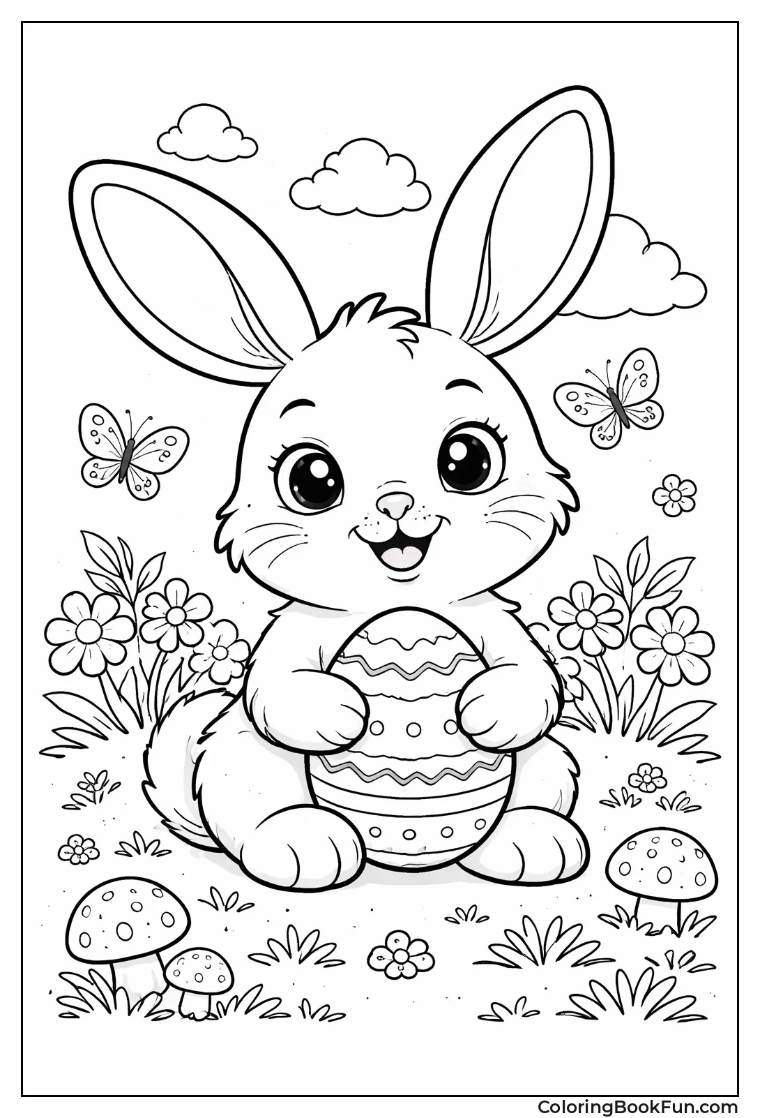 Whimsical Cartoon Bunny